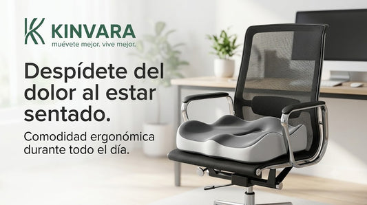 Cojín Ergonómico Memory Foam Kinvara™ | Alivia la Presión y Siéntate con Máxima Comodidad