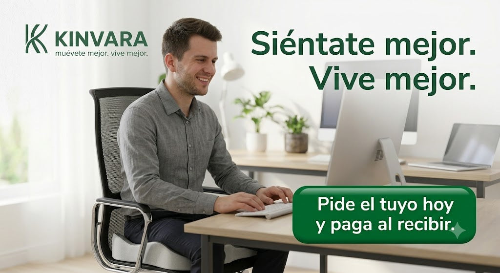 Cojín Ergonómico Memory Foam Kinvara™ | Alivia la Presión y Siéntate con Máxima Comodidad