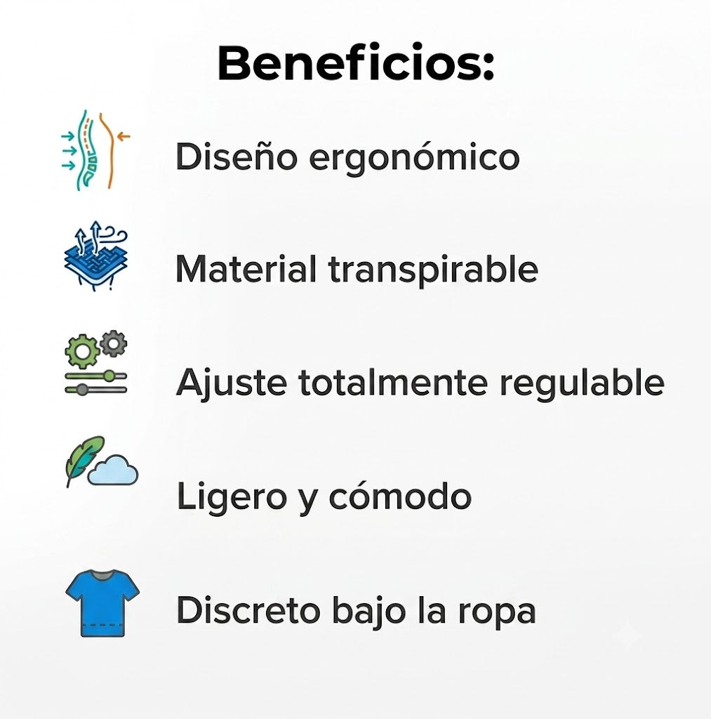 Corrector de Postura Kinvara | Espalda Recta, Más Confianza y Comodidad
