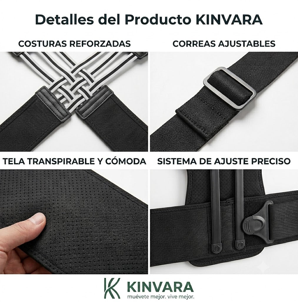 Corrector de Postura Kinvara | Espalda Recta, Más Confianza y Comodidad