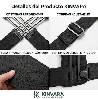 Corrector de Postura Kinvara | Espalda Recta, Más Confianza y Comodidad