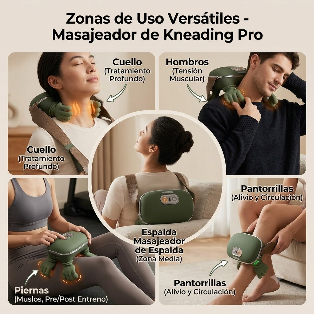 Masajeador Inteligente Kinvara™ DeepRelax | Alivio Muscular con Calor y Masaje de Amasamiento