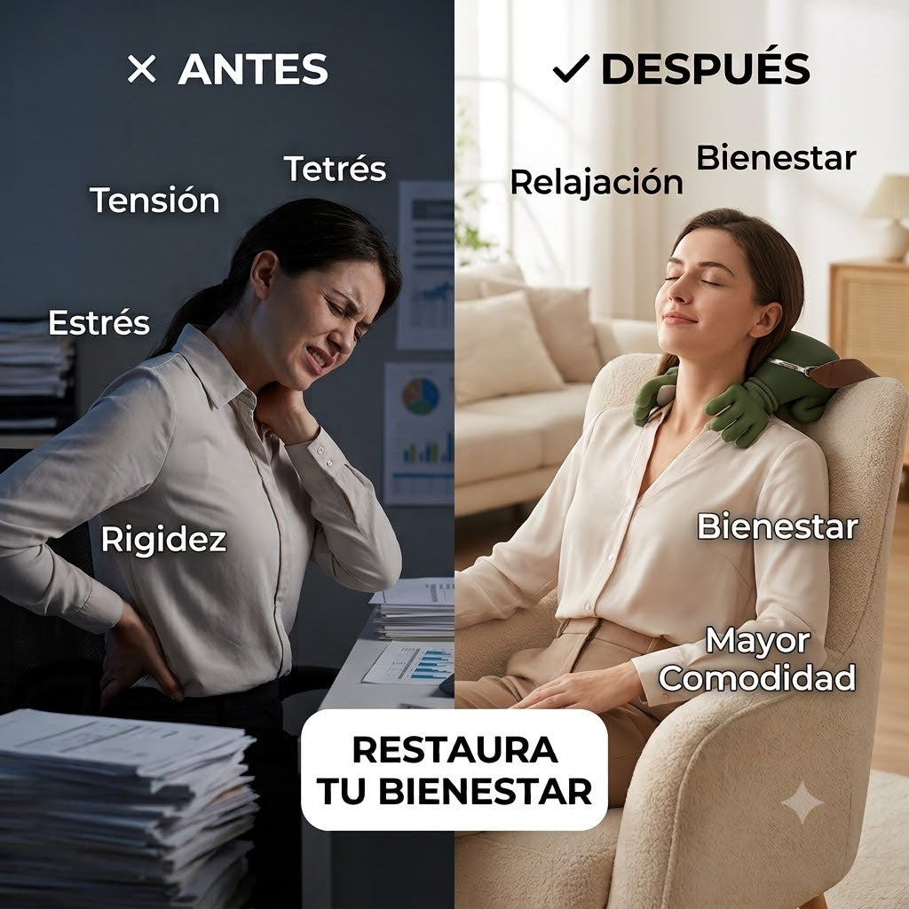 Masajeador Inteligente Kinvara™ DeepRelax | Alivio Muscular con Calor y Masaje de Amasamiento