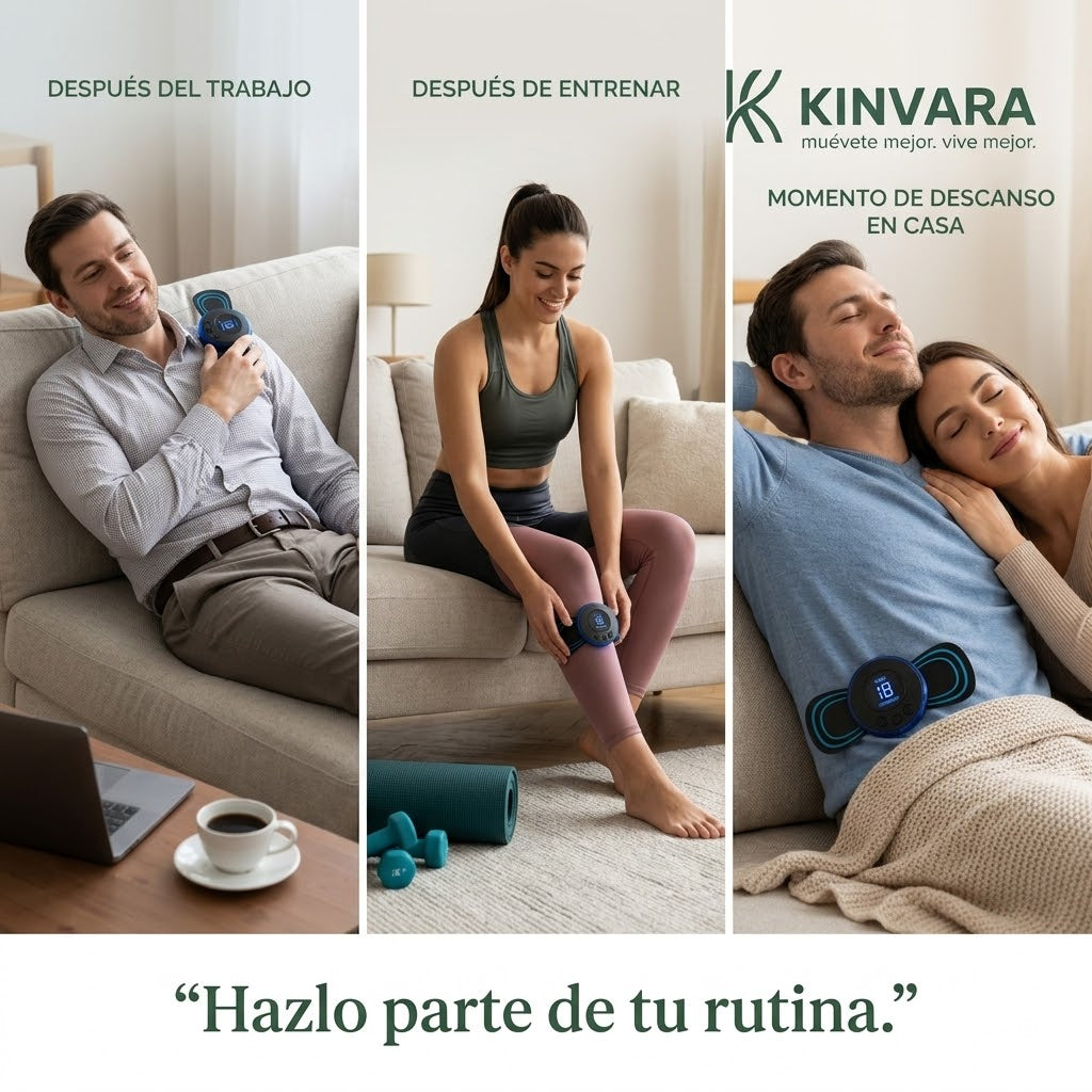 Mini Parche Masajeador Kinvara™ | Relajación Portátil Donde La Necesites