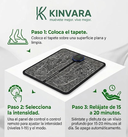 Tapete Masajeador de Pies Kinvara™ | Alivia la Fatiga y Recupera el Bienestar en Cada Paso