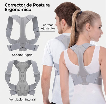 Recupera una postura fuerte y elimina el dolor de espalda desde el primer uso| corrector de postura