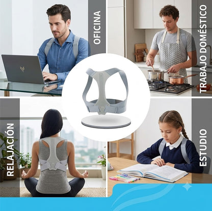 Recupera una postura fuerte y elimina el dolor de espalda desde el primer uso| corrector de postura