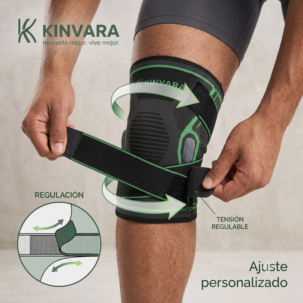 Rodillera Ortopédica Ajustable Kinvara™ | Soporte y Estabilidad para Cada Movimiento