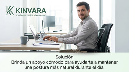 Soporte Lumbar Ergonómico Kinvara™ | Comodidad Inteligente para tu Espalda