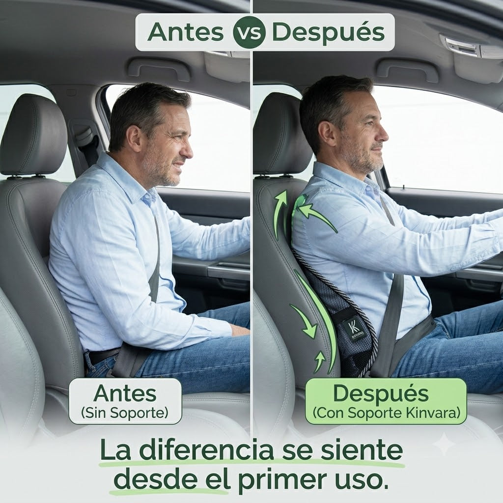 Soporte Lumbar Ergonómico Kinvara™ | Comodidad Inteligente para tu Espalda