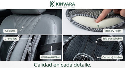 Soporte Lumbar Ergonómico Kinvara™ | Comodidad Inteligente para tu Espalda