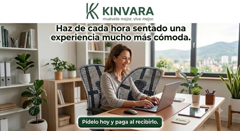 Soporte Lumbar Ergonómico Kinvara™ | Comodidad Inteligente para tu Espalda