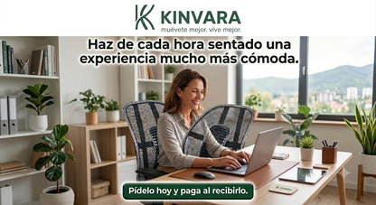 Soporte Lumbar Ergonómico Kinvara™ | Comodidad Inteligente para tu Espalda